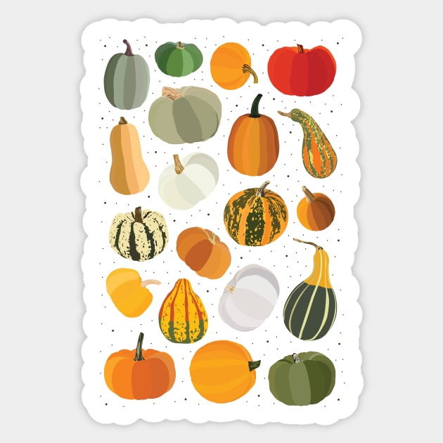 Pumpkins Sticker by dorothytimmer